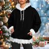 Women's Christmas Casual Fleece-Lined Hoodie With Long Sleeves And Pockets Sweatshirt Top