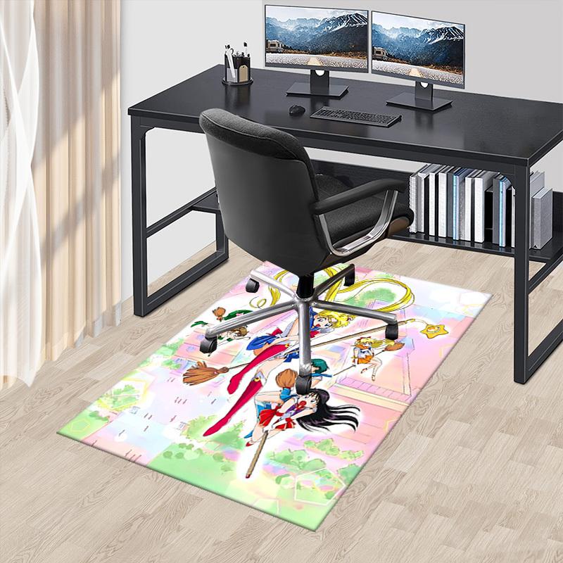 

1pc Sailor Moon Anime Cartoon Design Office Chair Mat Non-Slip Carpet for Home Decor, Living Room, Bedroom, Game Room - Perfect Gift for Fans.O012 60cm by 90cm