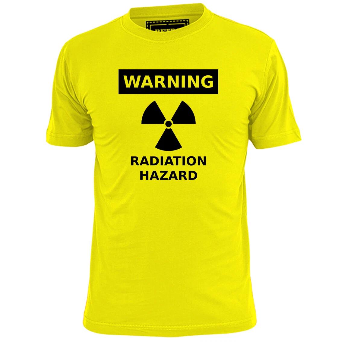 Mens Warning Radiation Hazard T shirt Poison Toxic 2XL