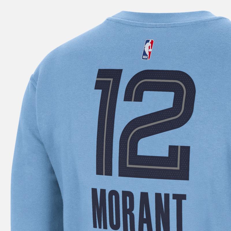 Jordan Ja Morant Memphis Grizzlies Fleece Sweatshirt Men Tops Light-Blue DZ0610-422