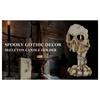 A03F-Spooky Tealight Candle Holder-Resin Candlestick Horror Skull Candle Holders Halloween Decorations