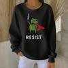 Women's Loose Comfortable Casual And Fashionable Round Neck Pattern Long Sleeved Sweatshirt