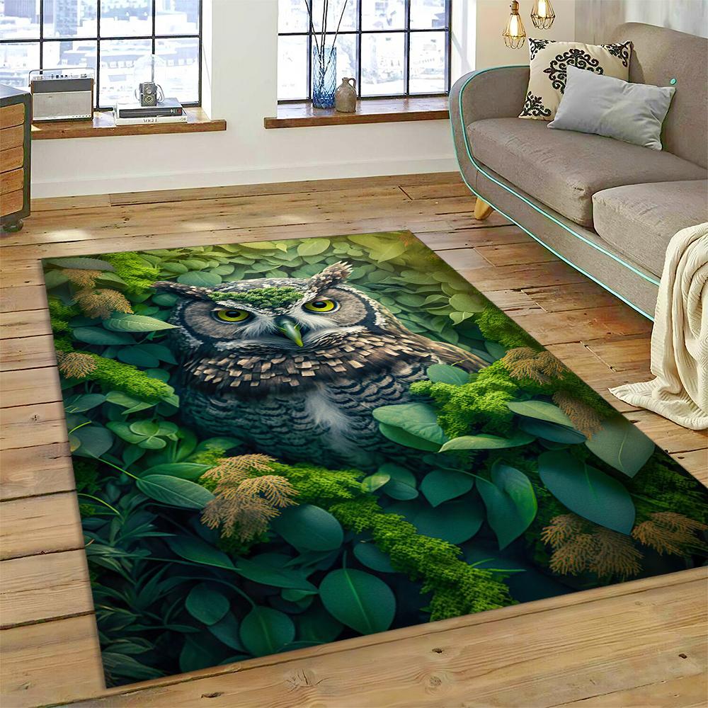 Owl Carpet Large Rug Cartoon Birds for Home Living Room Bedroom Sofa Doormat Decor Kids Play Area Rugs Carpet Non-slip Floor Mat