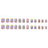 Multi-Color Abstract Striped Square Nails – European & American Style Hand-Painted Fake Nails