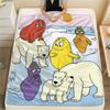Barbapapa Flannel Blanket, High quality Comfortable for All Seasons, Home Decor, Warmth and Comfort