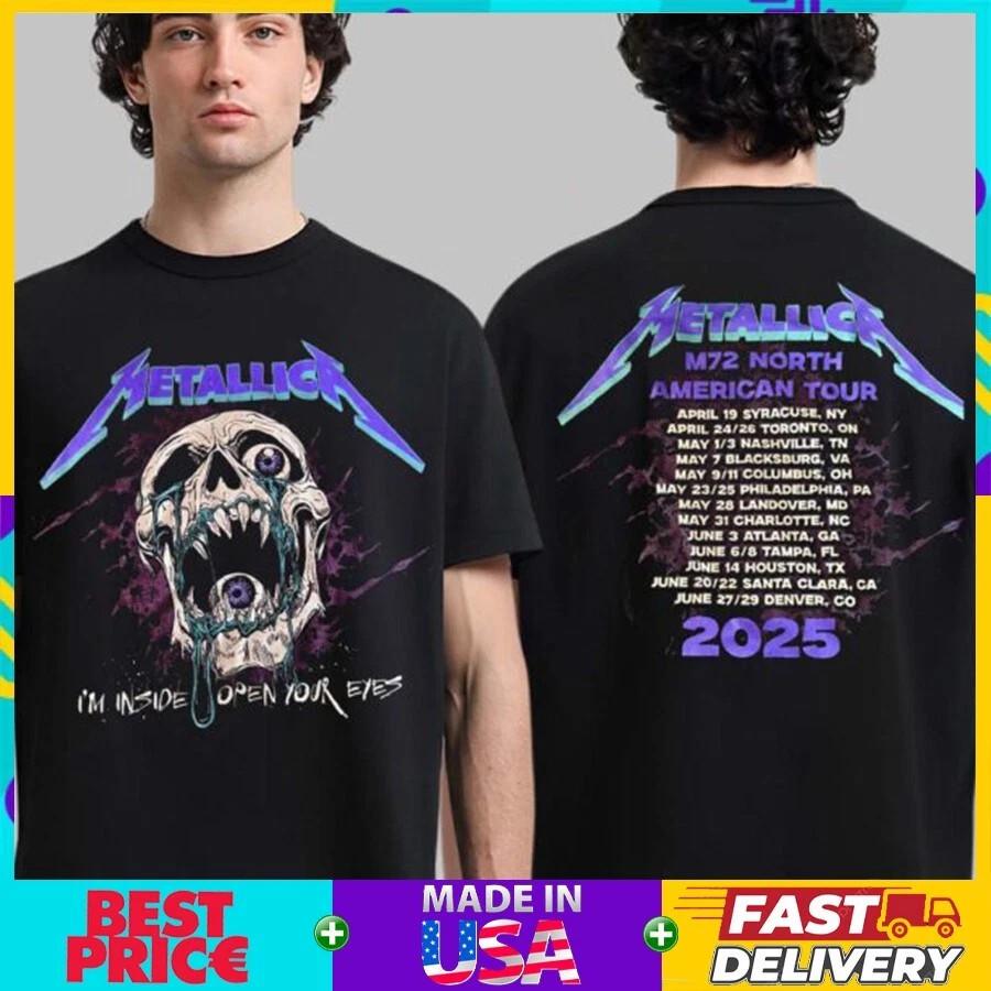 

Metallica M72 2025 Tour Skull Two-Sided Unisex Gift S-4XL Unisex T-Shirt XXXL