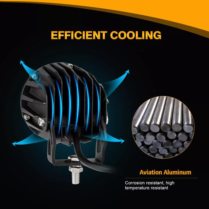 Motorcycle Led Headlight Spot Lamp Off-road Led Fog Lights Motorbike Scooter Vehicle Truck Running Lighting 3000K 6500k