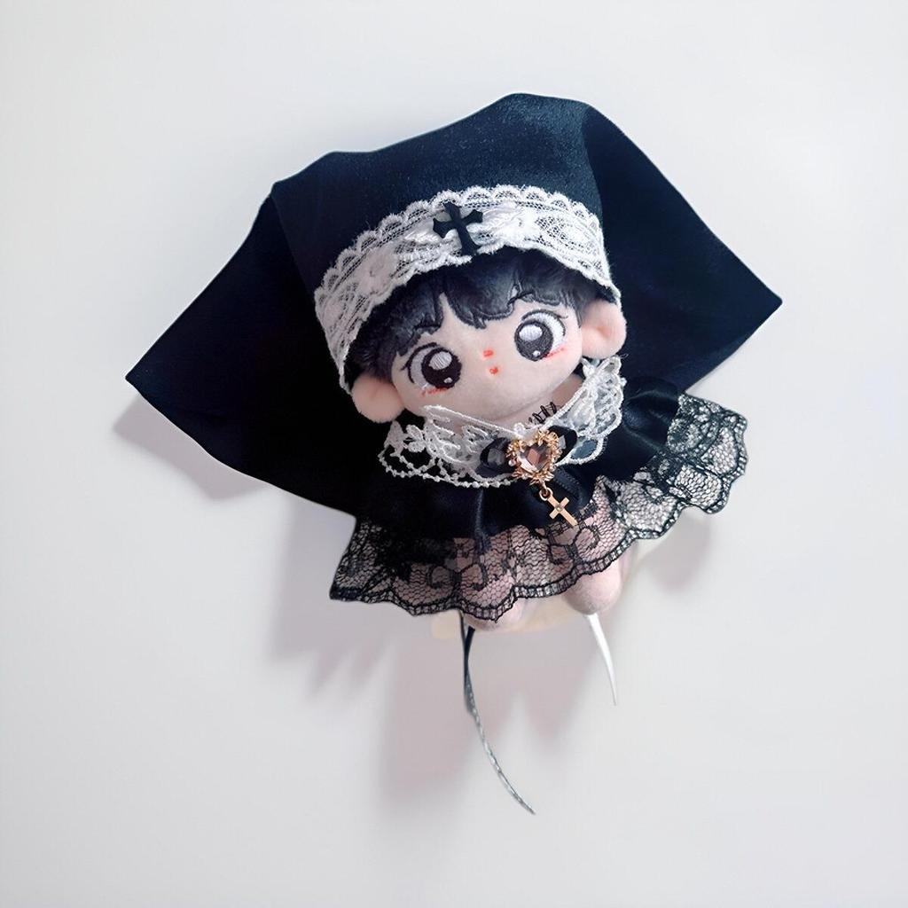 Gothic Nun Vow Outfit for 10cm/15cm Labubu Dolls