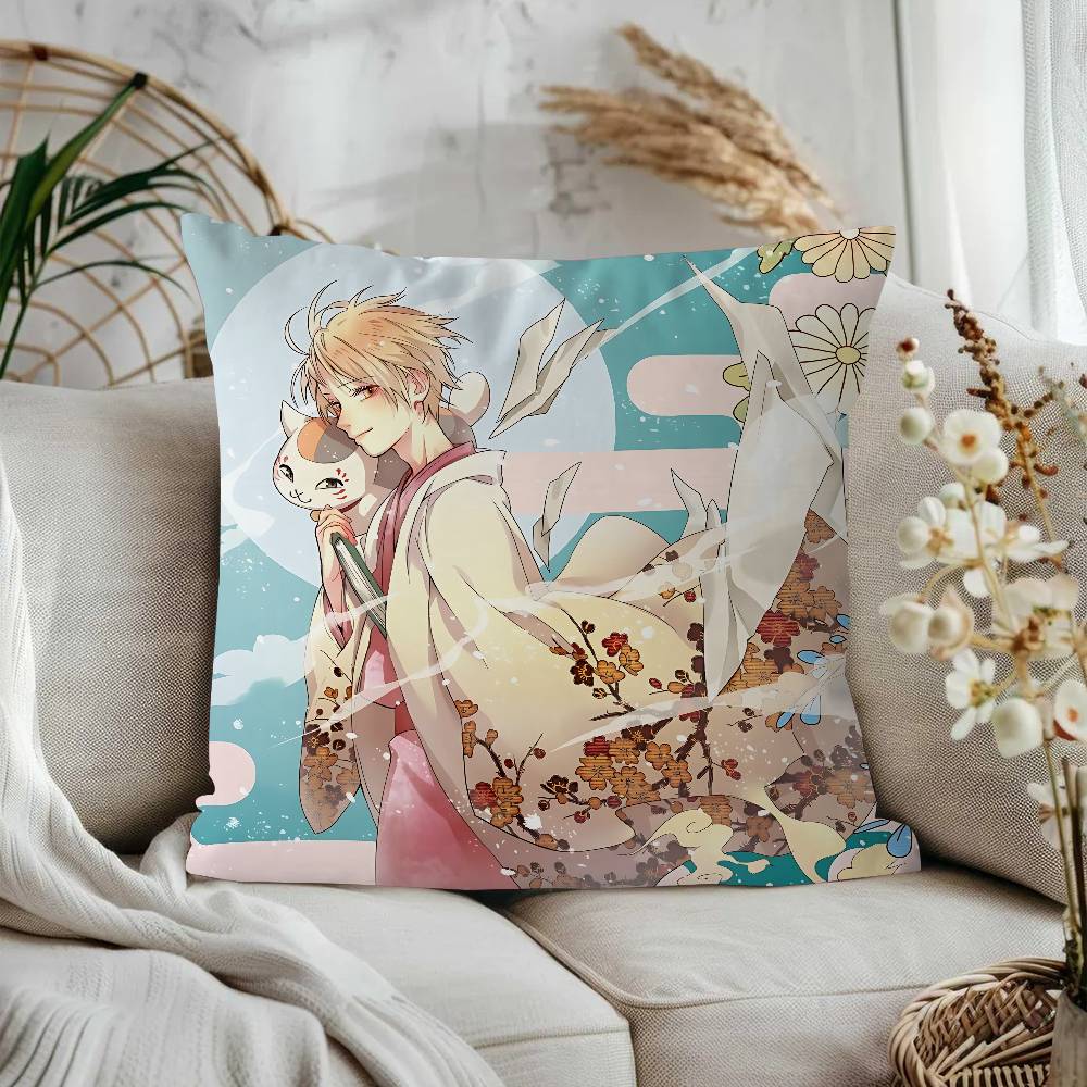 

Natsume Takashi Anime Cushion Cover Pillowcase Upholstery Sofa Throw Pillow Home Decor Pillowcas 16x16Inch