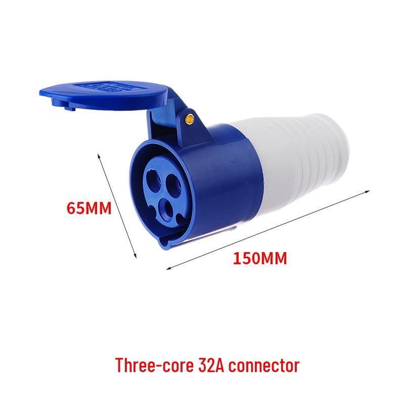 Waterproof Industrial Aviation Plug Connector: Reverse Plug Male-Female, 3-Pin, 4-Hole, 5-Pin, 16/32A-6h