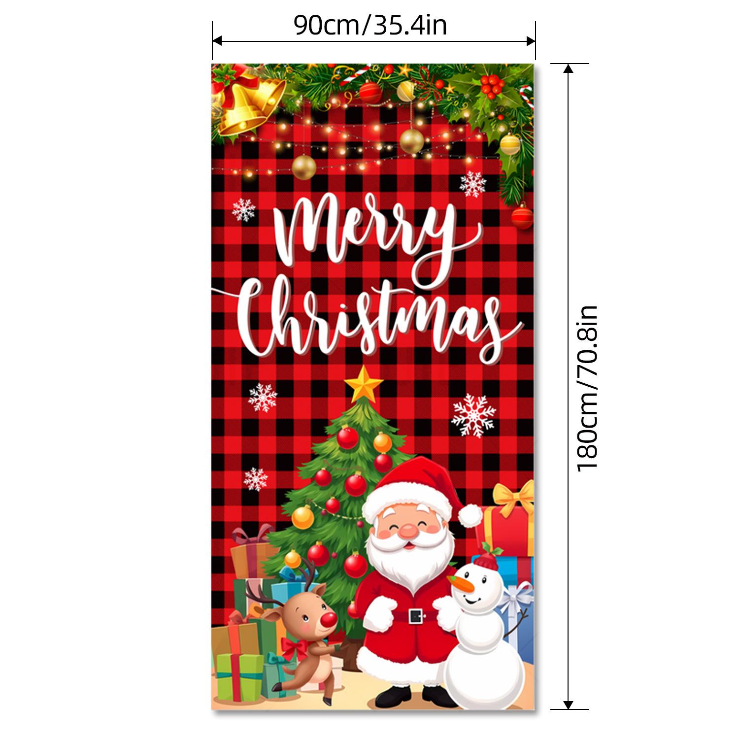 New Christmas Garage Flag Background Cloth, Christmas Background Cloth, New Party Decoration Photo Background Christmashangingcloth21[90x180cm]oppbagpackaging