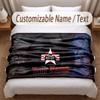 The Cure Printed Flannel Blanket Custom Name Text Soft Warm Throw For Bedroom Holiday Gift
