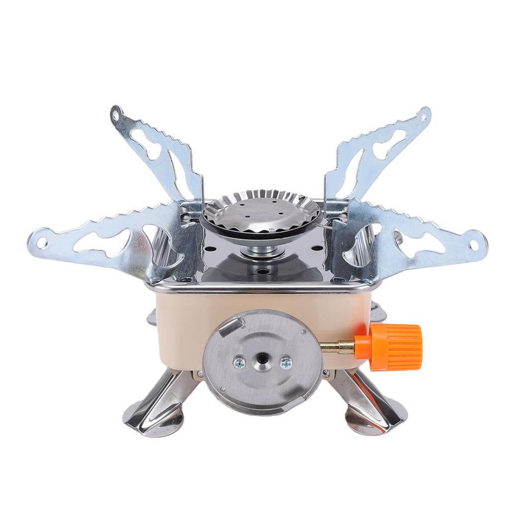 Portable Camping Stove 2800W Stainless Steel Foldable Mini Butane Gas Stove with Electronic Ignition for Hiking Picnic
