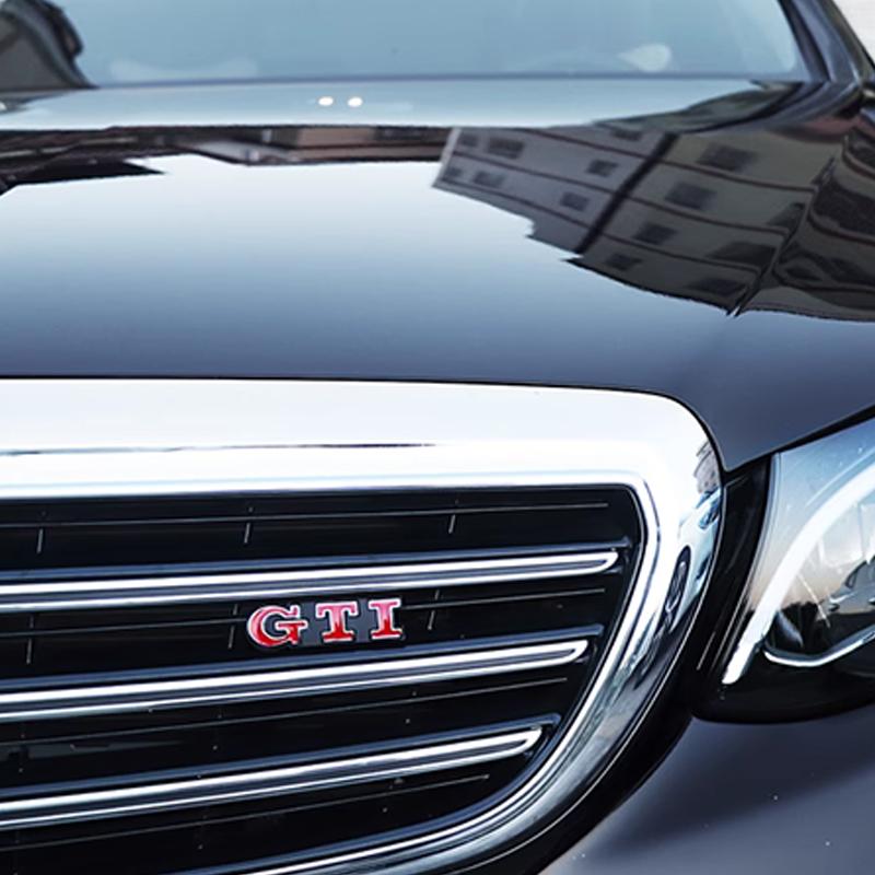 1Pc 3D Metal GTI Grill Emblem Car Front Hood Stickers For Sagitar Magotan Polo Santana Lavida Gran Lavida Lamando Golf