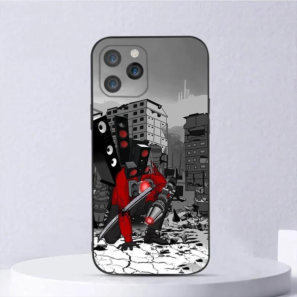 

Чохол для телефону Skibidi Toilet Clock Man для iPhone 15,14,13,12,11,Plus,Pro Max,XS,X,XR,SE,Mini,8,7 М який силіконовий чорний чохол iPhone8