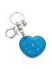 Nff Heart Dia Mirror Key Ring-blue