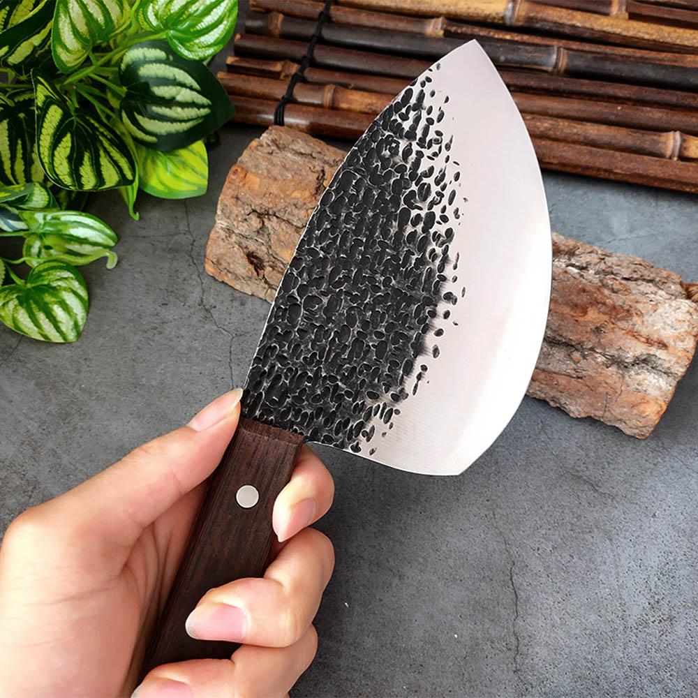 Stainless Steel Fishing Knives Hand Forged Blade Filleting Knife Cleaver Meat Butcher Knife Wood Handle Kitchen Knives Chef Tool