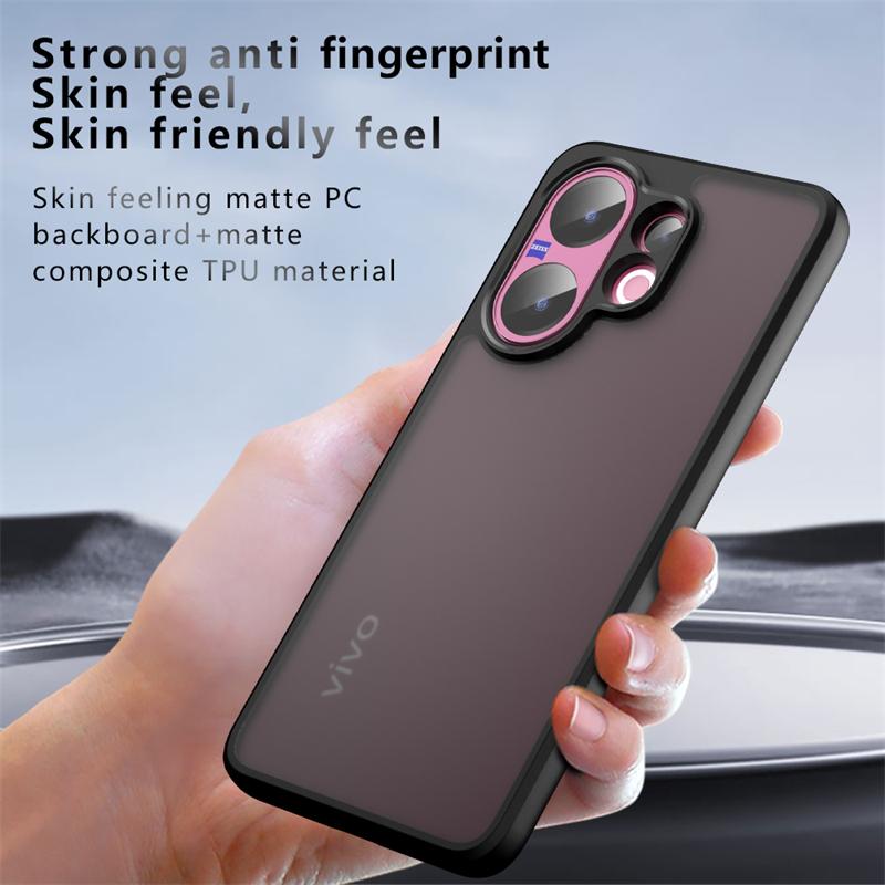 Translucent Matte Case For Vivo V60 Anti-knock Matte PC Full Edge Back Cover For Vivo V60 Case For Vivo V60 5G Case 6.77 inch