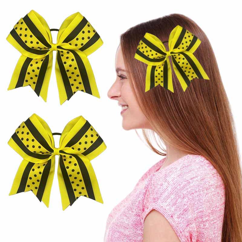 Polka Dot Double Bow Hair Tie - Gentle On Hair, Perfect for Girls' Accessories