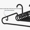 Plastic Hangers Clothes Hanger for Closet,Lightweight Space Saving Laundry Racks,Durable Black Coat Rack with Hook for Home Dorm