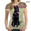 Women T Shirts Cute Animal German Shepherd Dog Pattern Girls O Neck T-shirts Fit Short Sleeve Top Tees