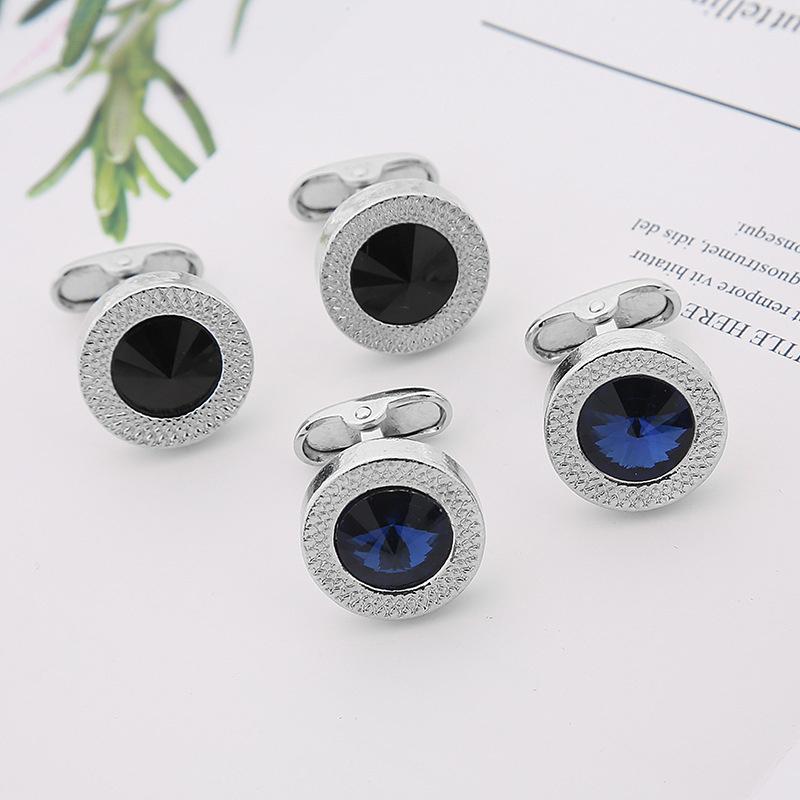 Stylish French Round Cufflinks Cufflinks Set For Men Women Tuxedo Shirt Studs Fits Business Wedding Party