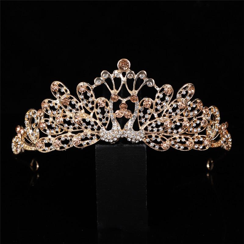 European Luxury Bridal Crown: Colorful Crystal Wedding & Birthday Princess Headdress Hair Accessory