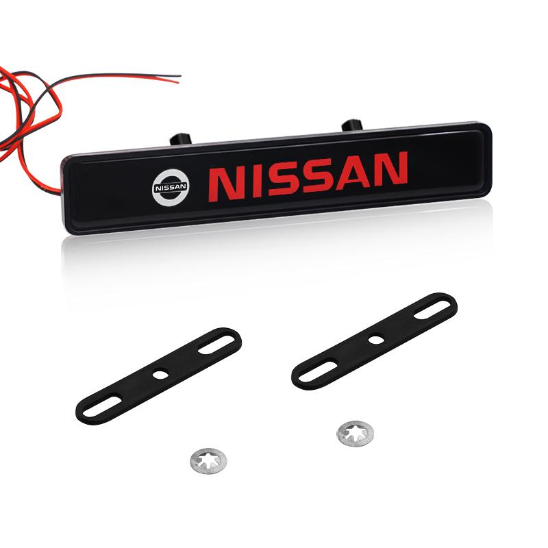 Car Front Grille Sticker Badge Car Head Grill Emblem LED Light Emblem For Nissan Nismo Tiida Sylphy Teana X Trail T30 T32 Almera Qashqai J10 J11