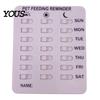 Refrigerator Medicine Tracker Feeding Reminder, Medication & Reading Board, Reusable Schedule Card with Green Family Organizer Slider