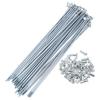 A ABSOPRO Bicycle Wheel Spokes Silver Tone 36 Sets Galvanized