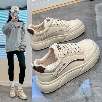 Weiße Schuhe für Damen Frühling Neue Studentin Koreanischer Stil Ins Modisch All-Matching Plateauschuhe Frühling und Herbst Freizeitschuhe Sh504