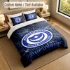 Bedding Set 1 Duvet Cover 2 Pillowcases Portsmouth FC Print Soft Bed Linen Bedroom Decor