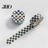 Farbiges Klebeband 1 Rolle Washi Klebend Haftend Klarer Druck Abziehbar Papier Lichtbeständig Scrapbooking Schachbrettmuster für Kinder Dekorativ