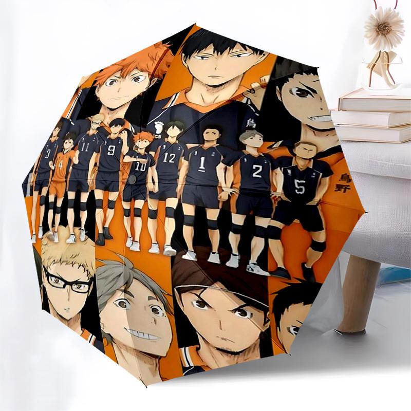 

1pc Halloween Horror Icons Automatic Folding Umbrella, Portable 3-Fold Design with 8-Bone Iron Frame, Perfect for Fans, Travelers, Daily Use, and Fest