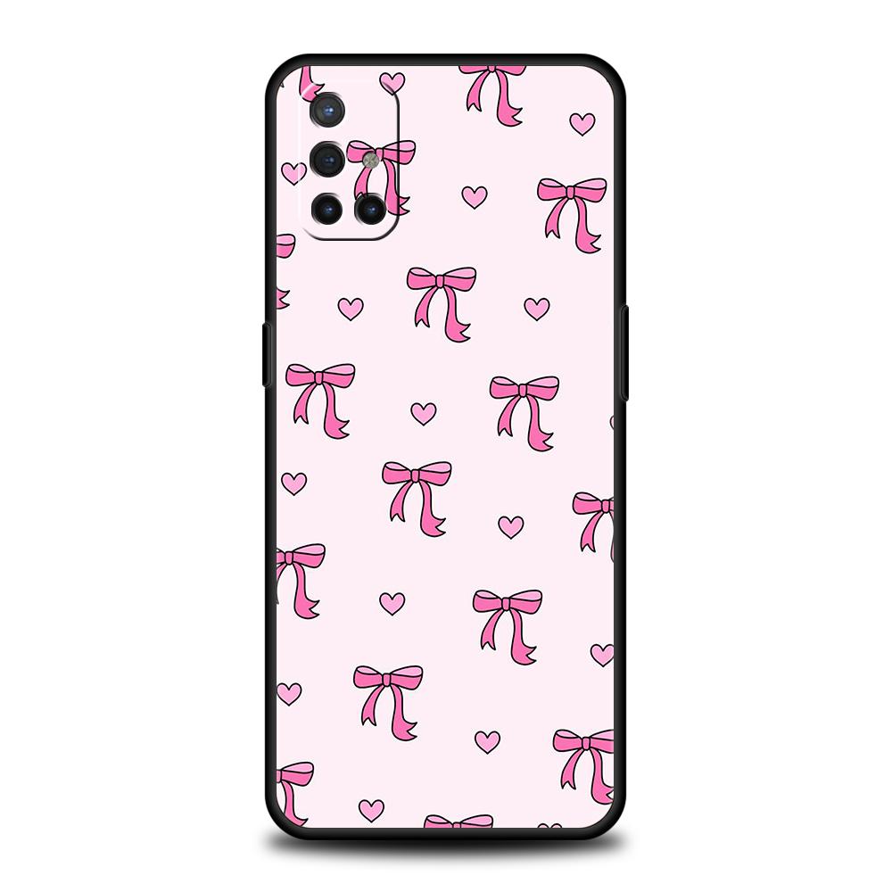 Phone Case For OnePlus 13 12 11 10 9 Pro 9T 13R 12R 10R 9R 9RT 10T 8T 8 Nord 2T CE 2 3 5G N200 N30 Cover Cute Pink Heart Bow