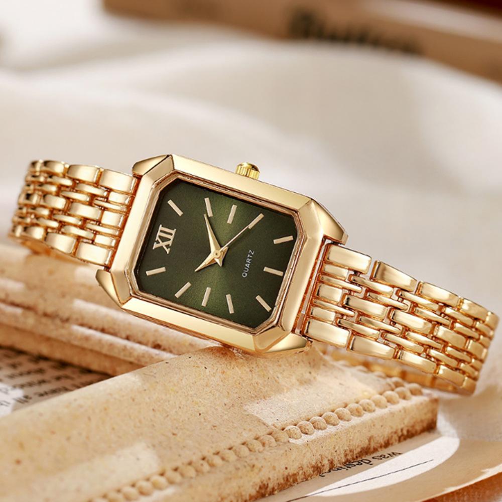 New Light Luxury Steel Belt Women'S Watch, Female Student Fashionable Simple Square Quartz Watch