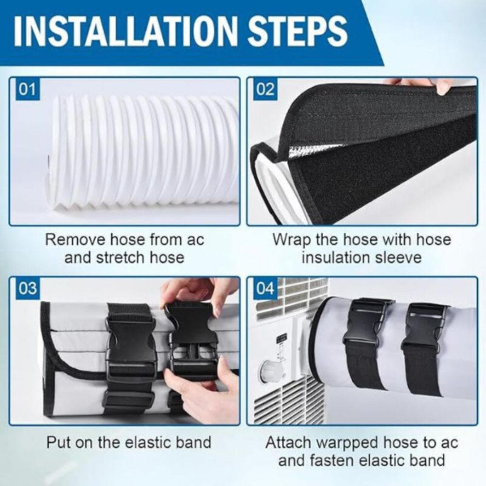 Insulated AC Insulated Hose Cover Reusable Air Conditioner Hose Cover Home Improvement