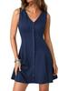Women's Sleeveless V-neck A-line Summer Beach Dress