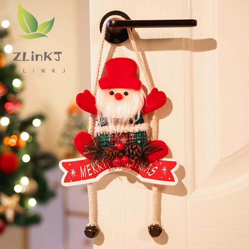 Christmas Decorations Wooden Snowmen Santa Claus Reindeer Door Hanging Ornament XmasTree Indoor Scene Layout Home New Year Decor