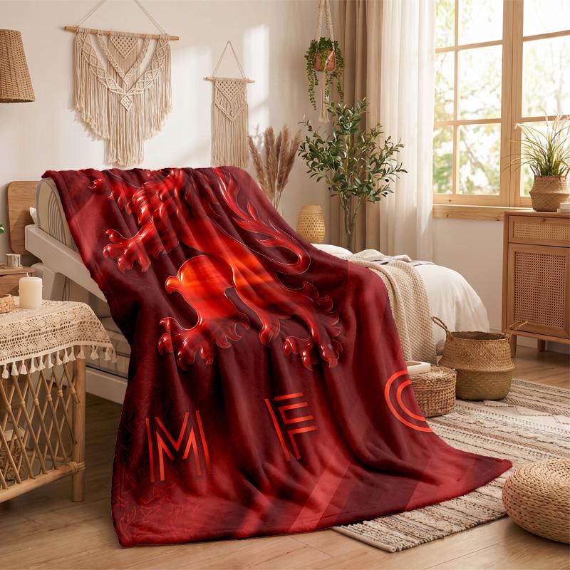 Middlesbrough Theme Fleece Blanket Cozy Soft Plush Blanket For Bedroom Couch Travel