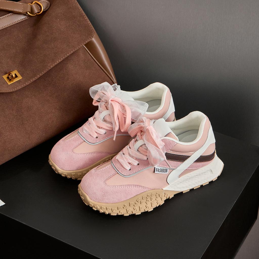 Spot~ Platform sole German training shoes women's 2025 new ballet Forrest Gump shoes soft sole dad shoes ins trendy sports and leisure shoes
