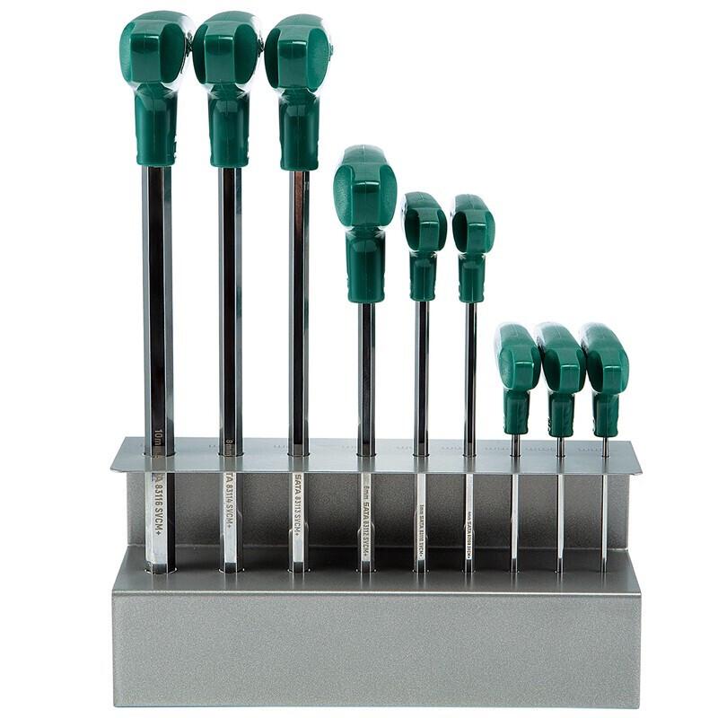 SATA 09117 9-Piece T-Handle Ball-End Hex Key Set