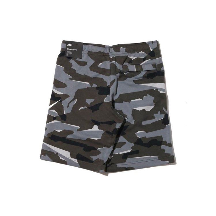 Nike Large Logo Print Drawstring Shorts Men Bottoms Grey-Camouflage AQ0603-065