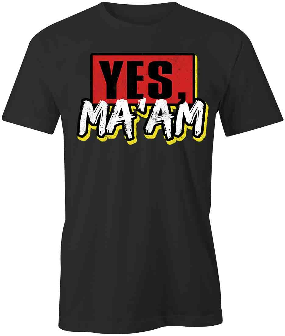 Yes Ma am TShirt Tee Short-Sleeved Cotton CLOTHING FASHION TRENDY S1BCA753 XL