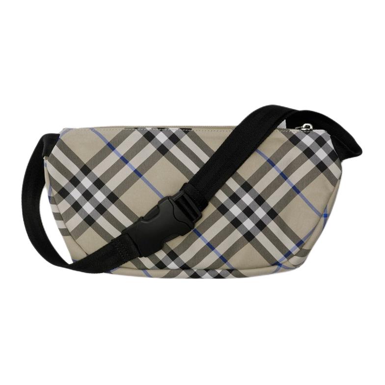 Burberry Adjustable Mesh Shoulder Strap Zipper Closure Waist Bag Men waist bag Moss-Green 80917811