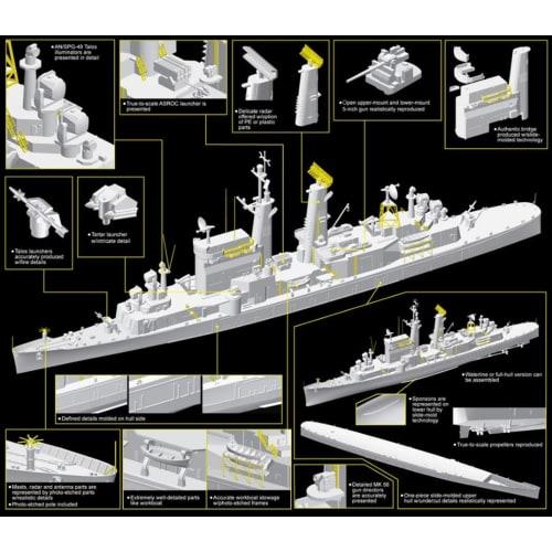 Platz Dragon 1/700 Scale American Missile Cruiser U.S.S. Chicago CG-11 Plastic Model Kit DR7121 (Ship)