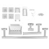 11PCS Bathroom Hardware Set 15.6 Inch 6.3 Inch Stainless Steel Towel Bar with Hooks Accessories for Bathroom Wall Mounted Silver