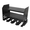 Power Tool Organizer 4 Slots Iron Structure Multifunctional Compact Drill Holder Wall Mount for Workshop Warehouse Black