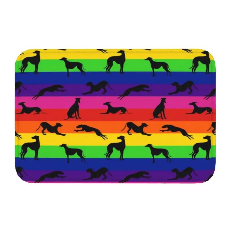 Personalized Vintage Whippet Greyhound Dog Doormat Mat Anti-Slip Hound Bath Kitchen Balcony Rug Carpet 40*60cm