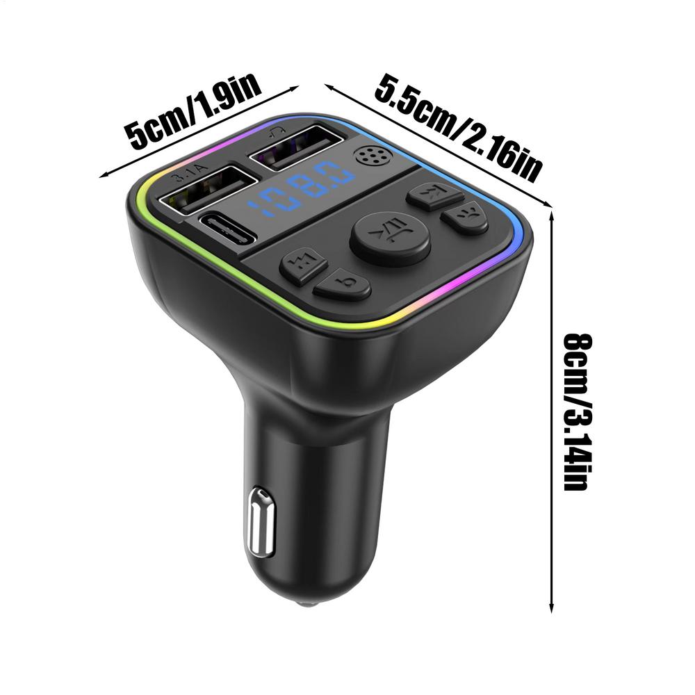FM Transmitter Wireless FM Radio Transmitter Car Music Connector Multifunctional Car Music Adapter Calling & Audio Receiver